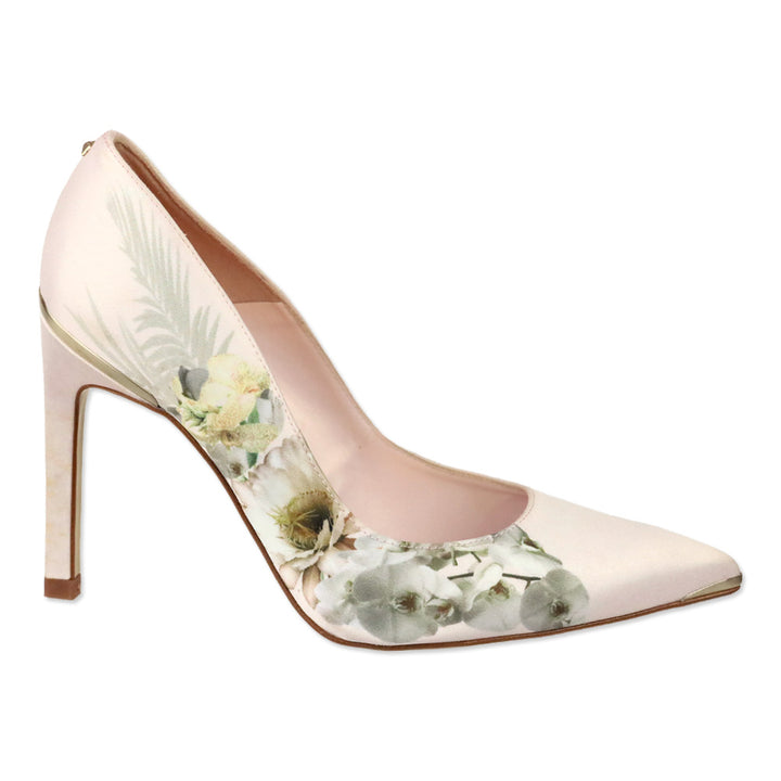 Ted Baker Pink Satin Floral High Heel Pumps
