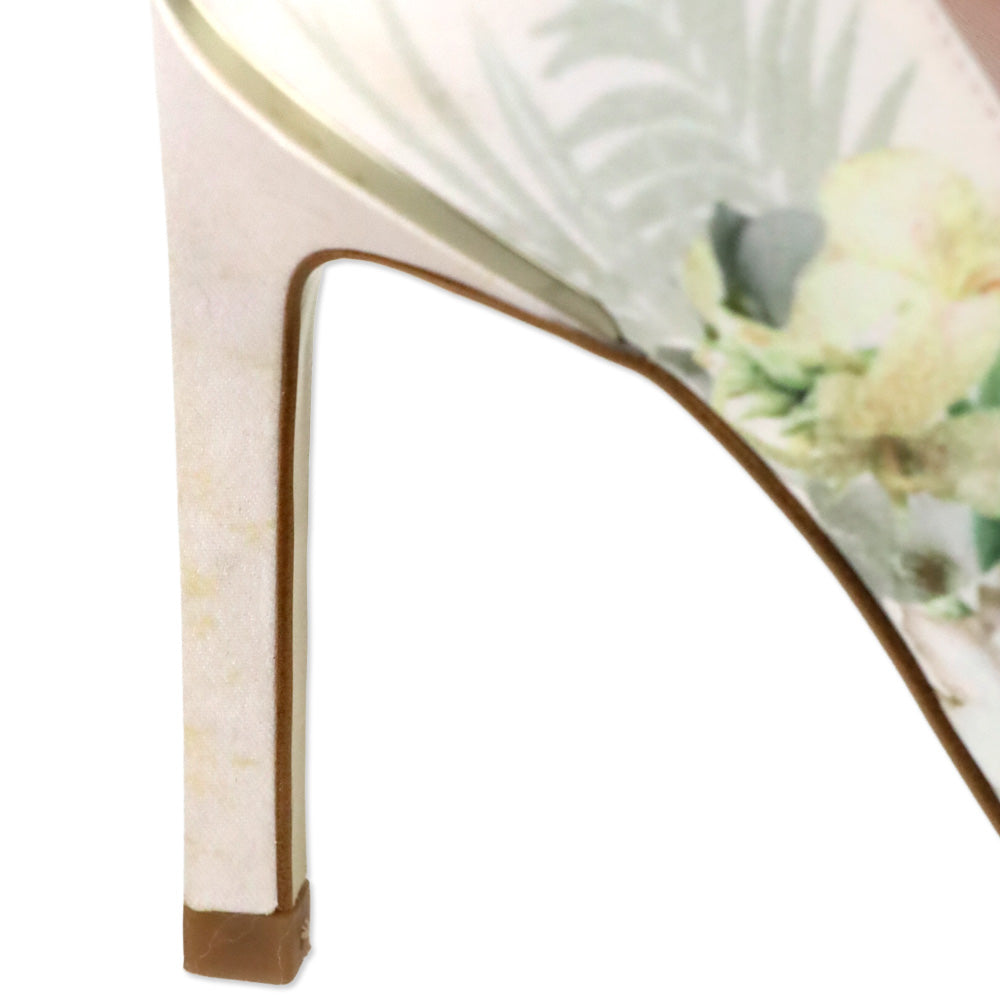 Ted Baker Pink Satin Floral High Heel Pumps