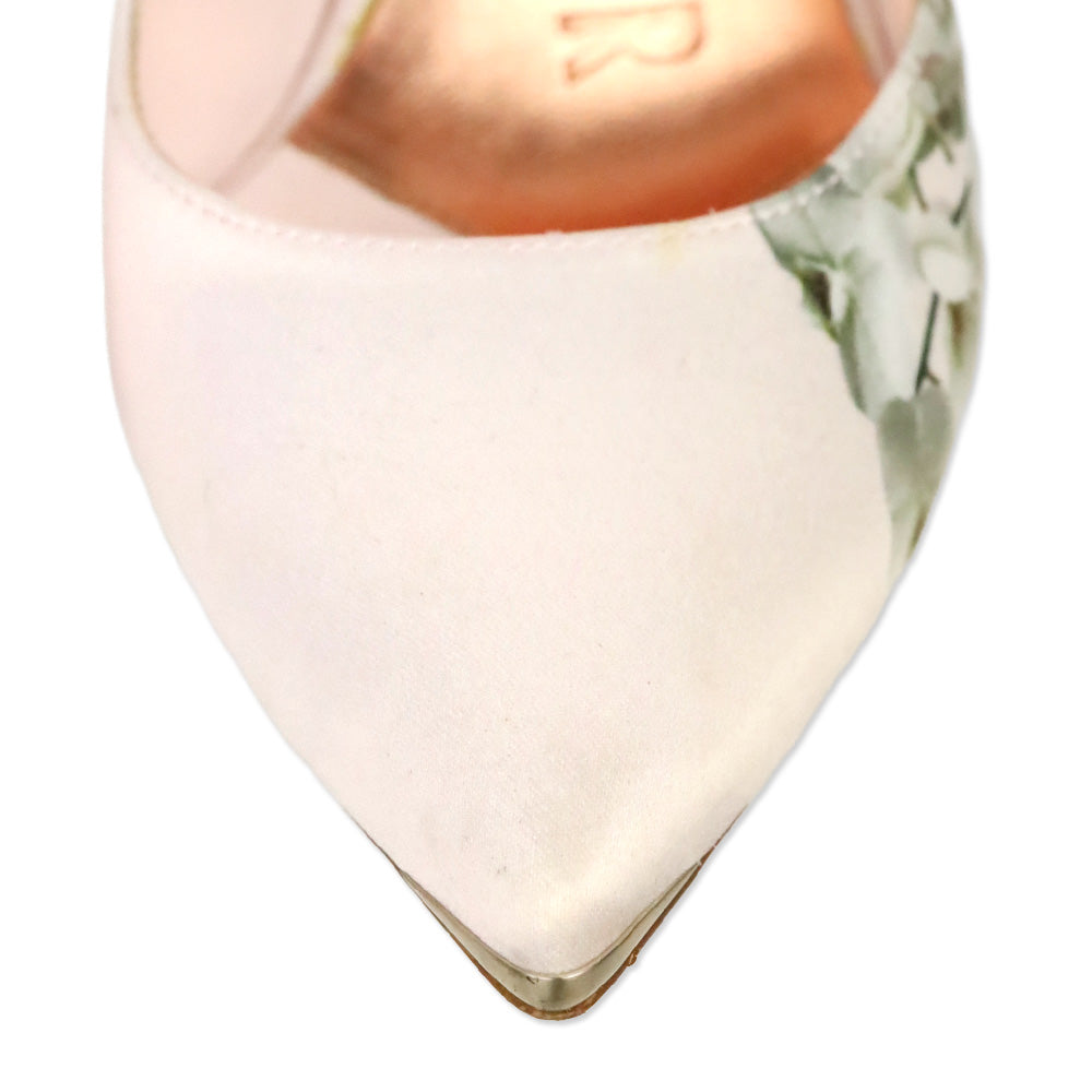 Ted Baker Pink Satin Floral High Heel Pumps