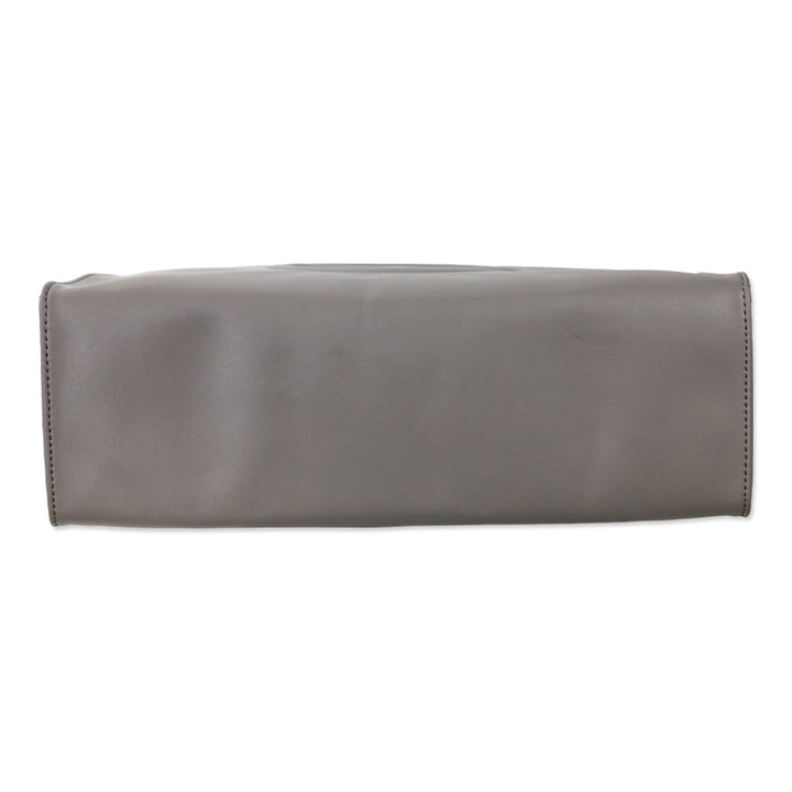 Telfar Gray Leather Medium Shopping Tote Bag