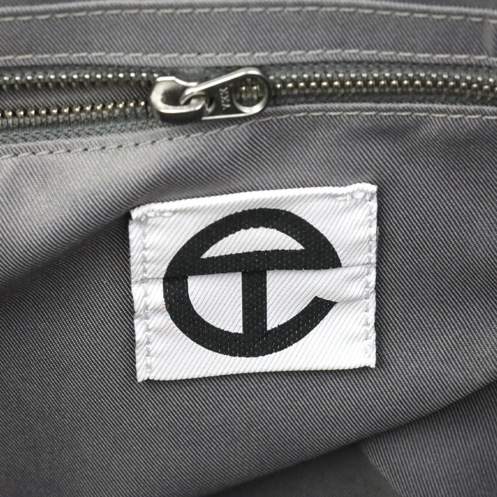 Telfar Gray Leather Medium Shopping Tote Bag