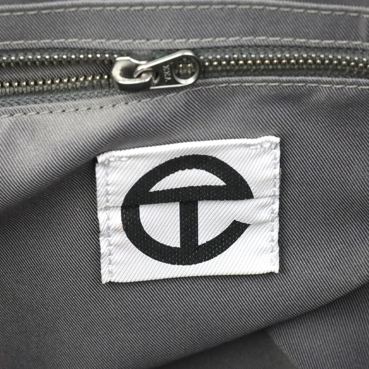 Telfar Gray Leather Medium Shopping Tote Bag