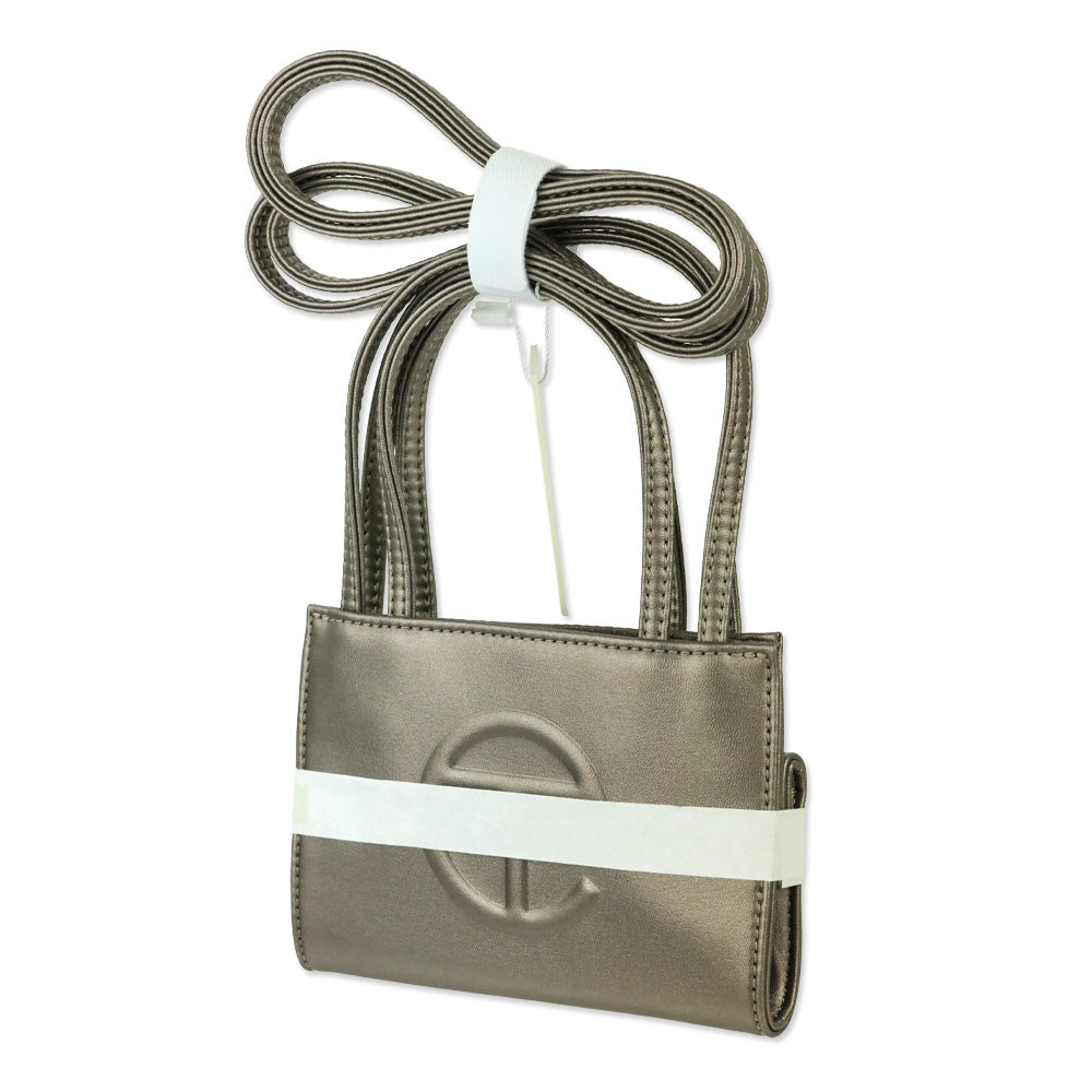 Telfar Small Bronze Vegan Leather Shopping Bag