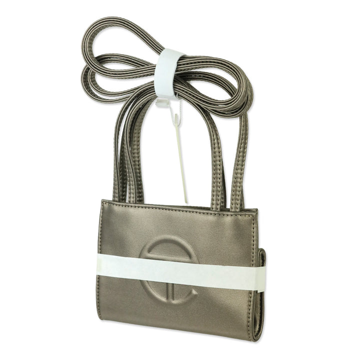 Telfar Small Bronze Vegan Leather Shopping Bag