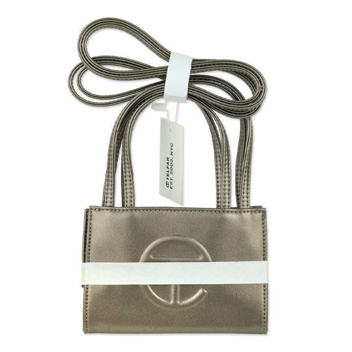 Telfar Small Bronze Vegan Leather Shopping Bag