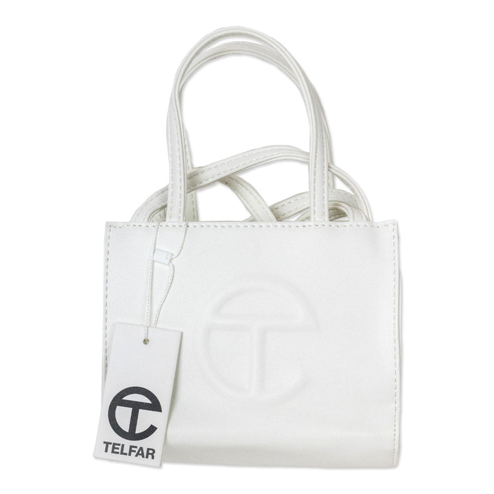 Telfar White Small Shopping Tote