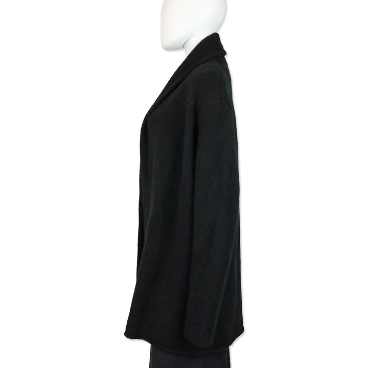 The Elder Statesman Black Shawl-Collar Cashmere Cardigan