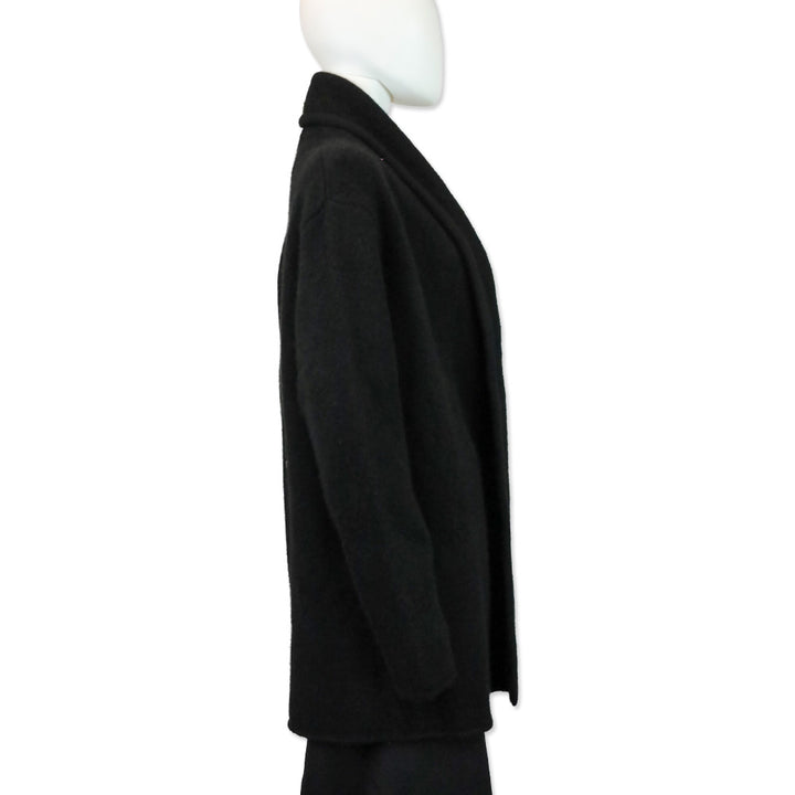 The Elder Statesman Black Shawl-Collar Cashmere Cardigan