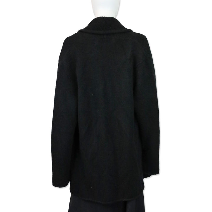 The Elder Statesman Black Shawl-Collar Cashmere Cardigan