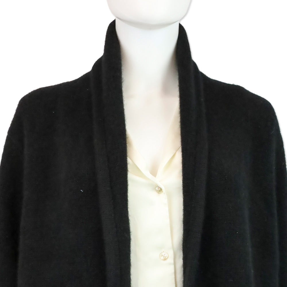 The Elder Statesman Black Shawl-Collar Cashmere Cardigan