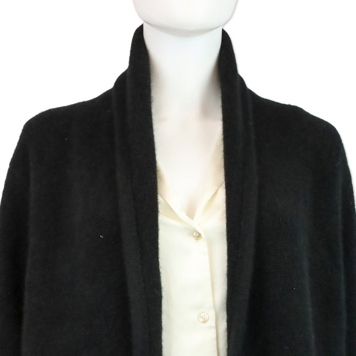 The Elder Statesman Black Shawl-Collar Cashmere Cardigan