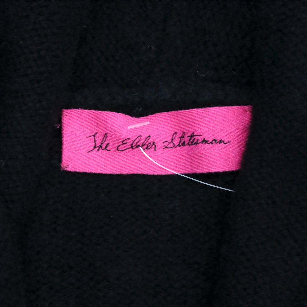The Elder Statesman Black Shawl-Collar Cashmere Cardigan
