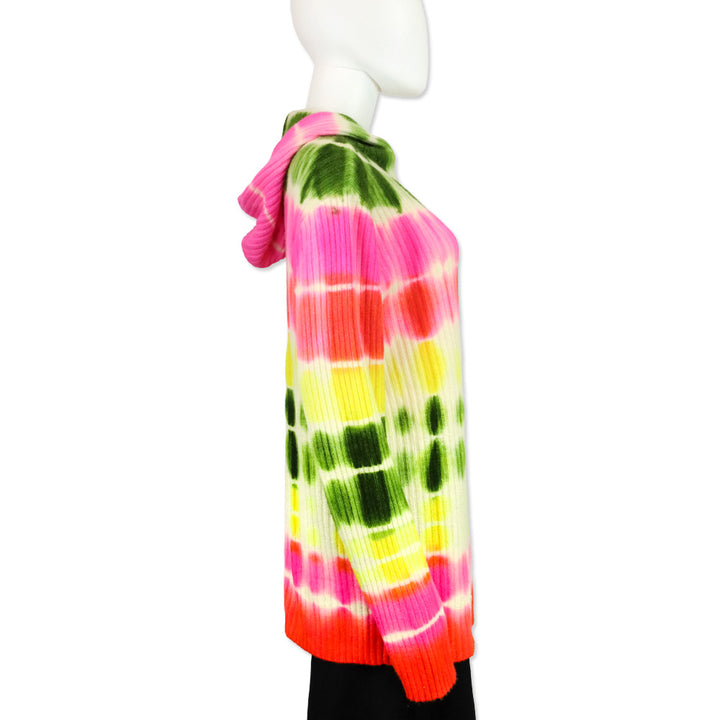 The Elder Statesman Slice Ivory Tie Dye Mid Rib Hoodie