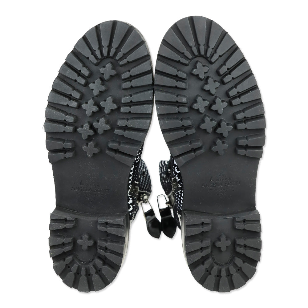 The Office of Angela Scott Black/White Houndstooth Mr. Carter in Glenn Combat Boot