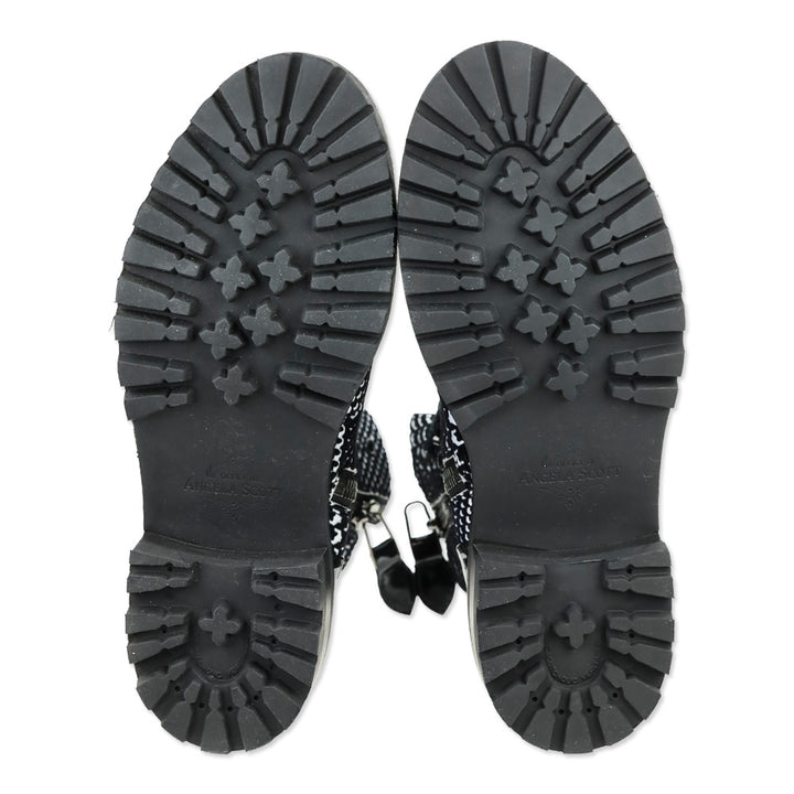 The Office of Angela Scott Black/White Houndstooth Mr. Carter in Glenn Combat Boot