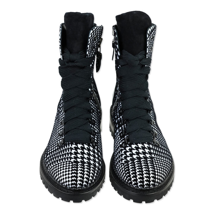 The Office of Angela Scott Black/White Houndstooth Mr. Carter in Glenn Combat Boot