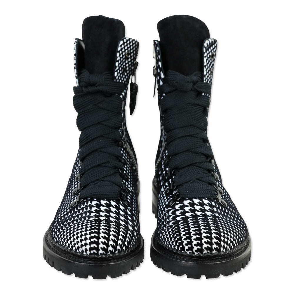 The Office of Angela Scott Black/White Houndstooth Mr. Carter in Glenn Combat Boot