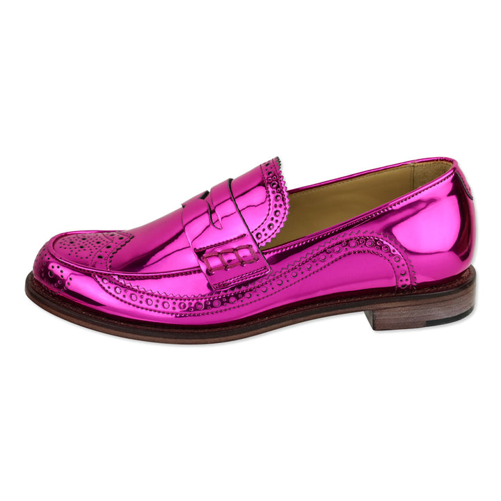 The Office of Angela Scott Magenta Metallic Ms. Charlotte Wingtip Penny Loafer