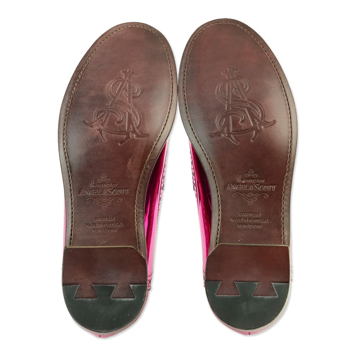 The Office of Angela Scott Magenta Metallic Ms. Charlotte Wingtip Penny Loafer