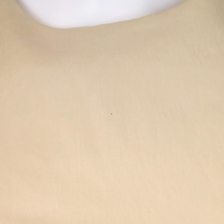 The Row Cream Leather Sleeveless Top
