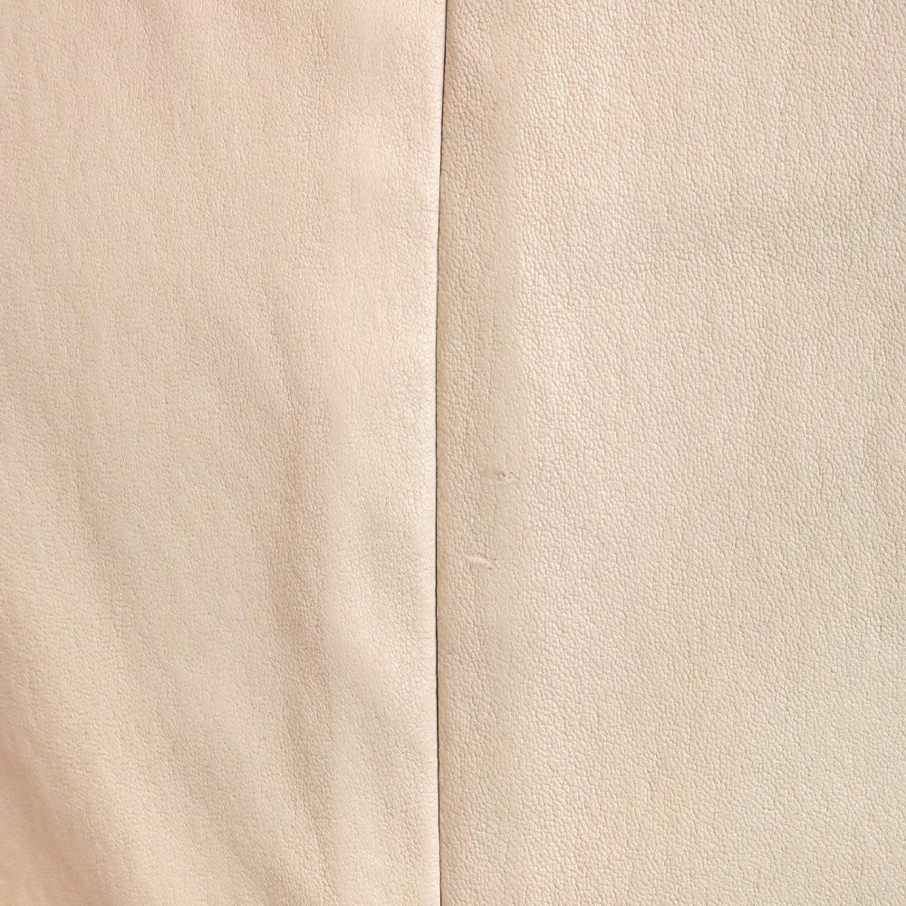 The Row Cream Leather Sleeveless Top