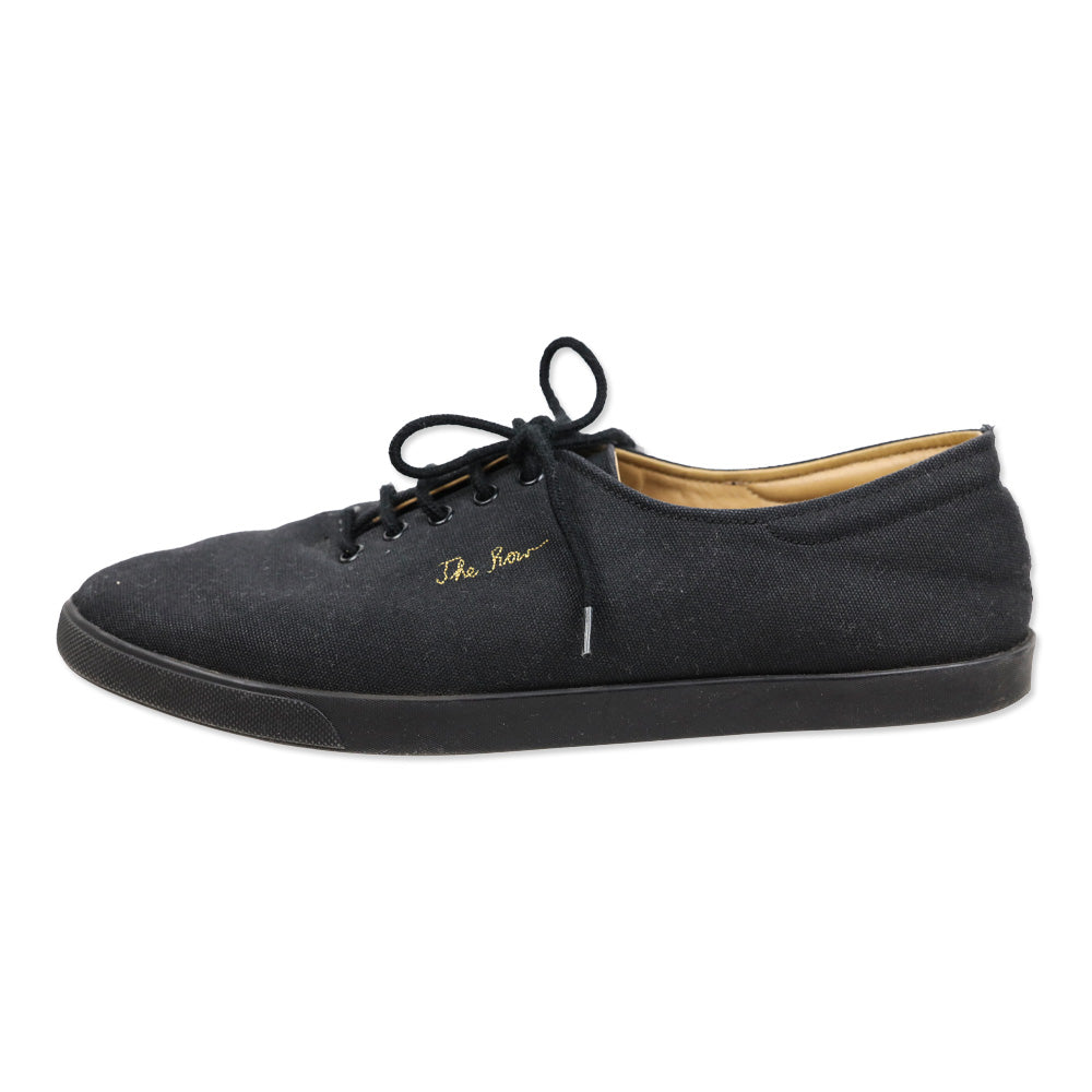 The Row Dean Black Canvas Sneaker