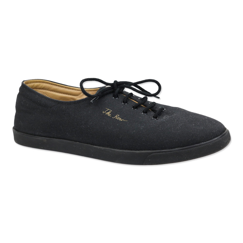 The Row Dean Black Canvas Sneaker