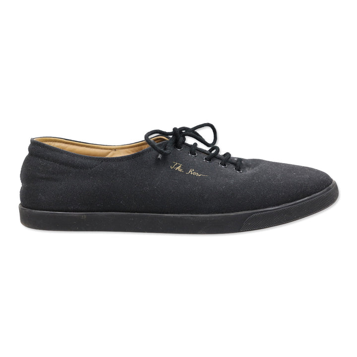 The Row Dean Black Canvas Sneaker
