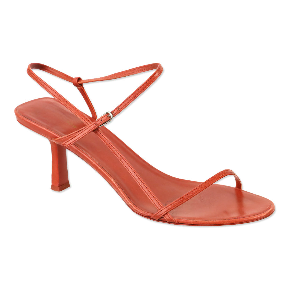 The Row Orange Leather 65mm Bare Sandal