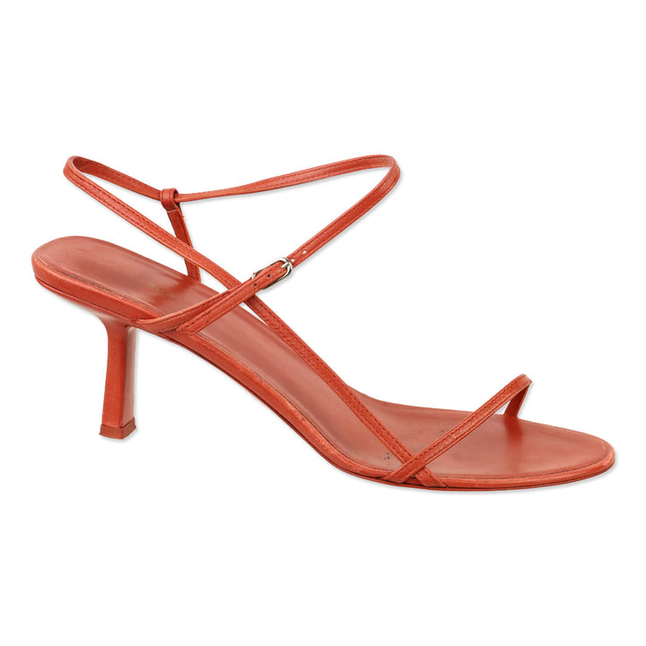 The Row Orange Leather 65mm Bare Sandal
