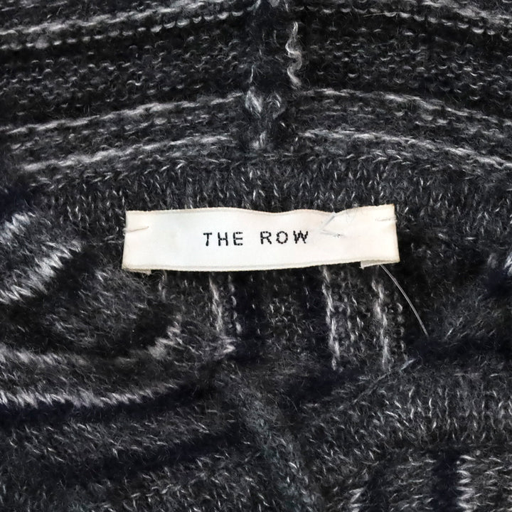 The Row Navy & Charcoal Striped Cashmere Silk Hoodie