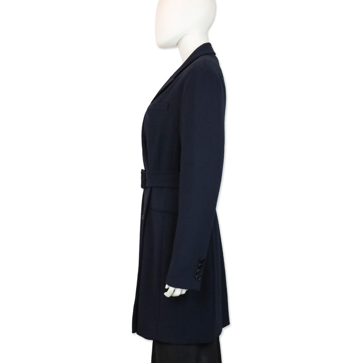 Theory Deep Navy Admiral Crepe Double-Breasted Blazer Dress