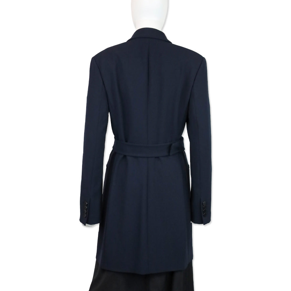 Theory Deep Navy Admiral Crepe Double-Breasted Blazer Dress