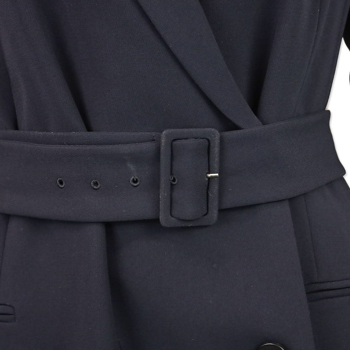 Theory Deep Navy Admiral Crepe Double-Breasted Blazer Dress
