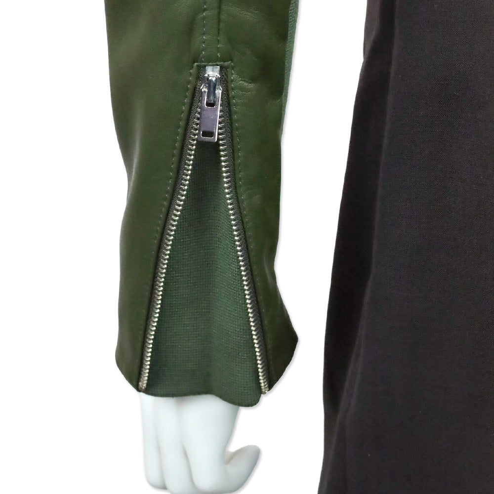 Theory Forest Grain Leather New Moto Jacket