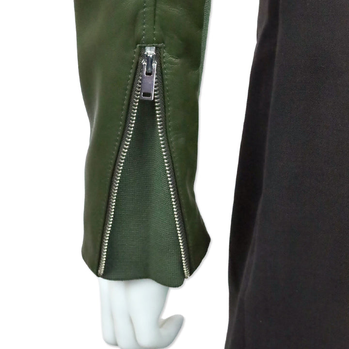 Theory Forest Grain Leather New Moto Jacket