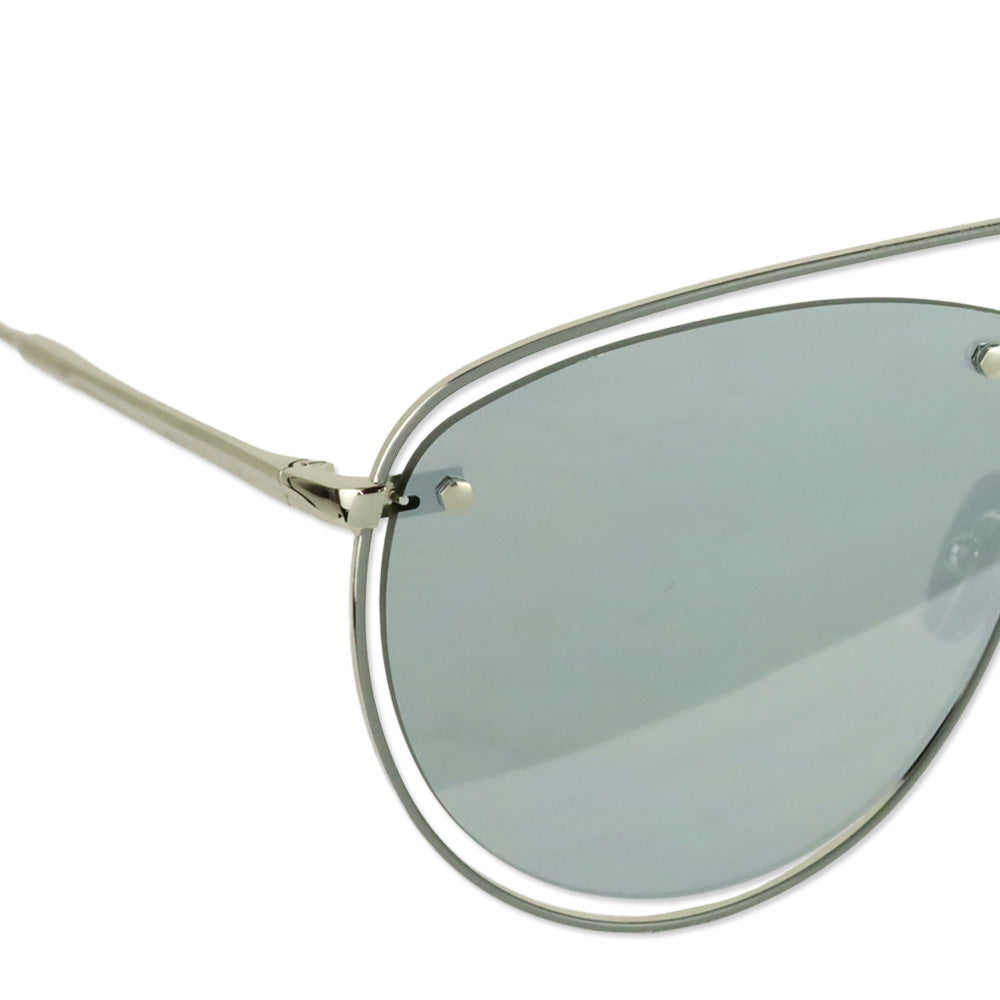 Thom Browne TBS113 01-Z Silver Aviator Sunglasses