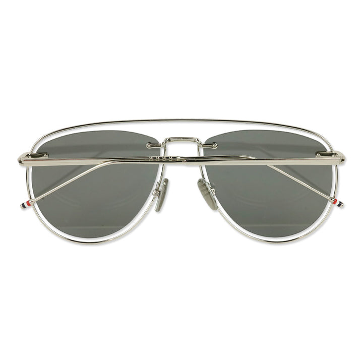 Thom Browne TBS113 01-Z Silver Aviator Sunglasses
