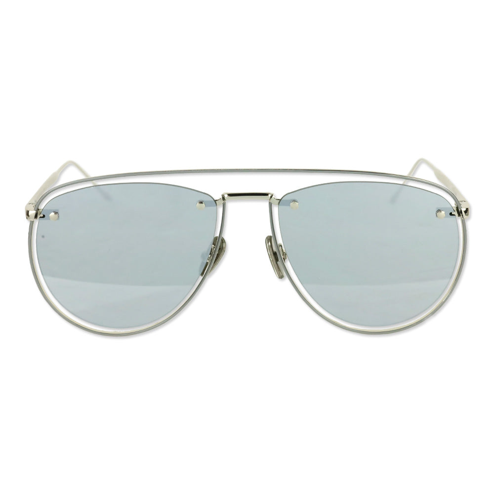 Thom Browne TBS113 01-Z Silver Aviator Sunglasses