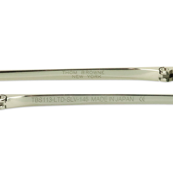 Thom Browne TBS113 01-Z Silver Aviator Sunglasses