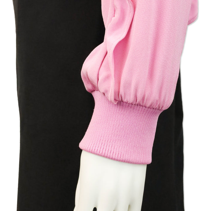 Tibi Light Purple Ruffled Silk Crepe De Chine Bomber Jacket
