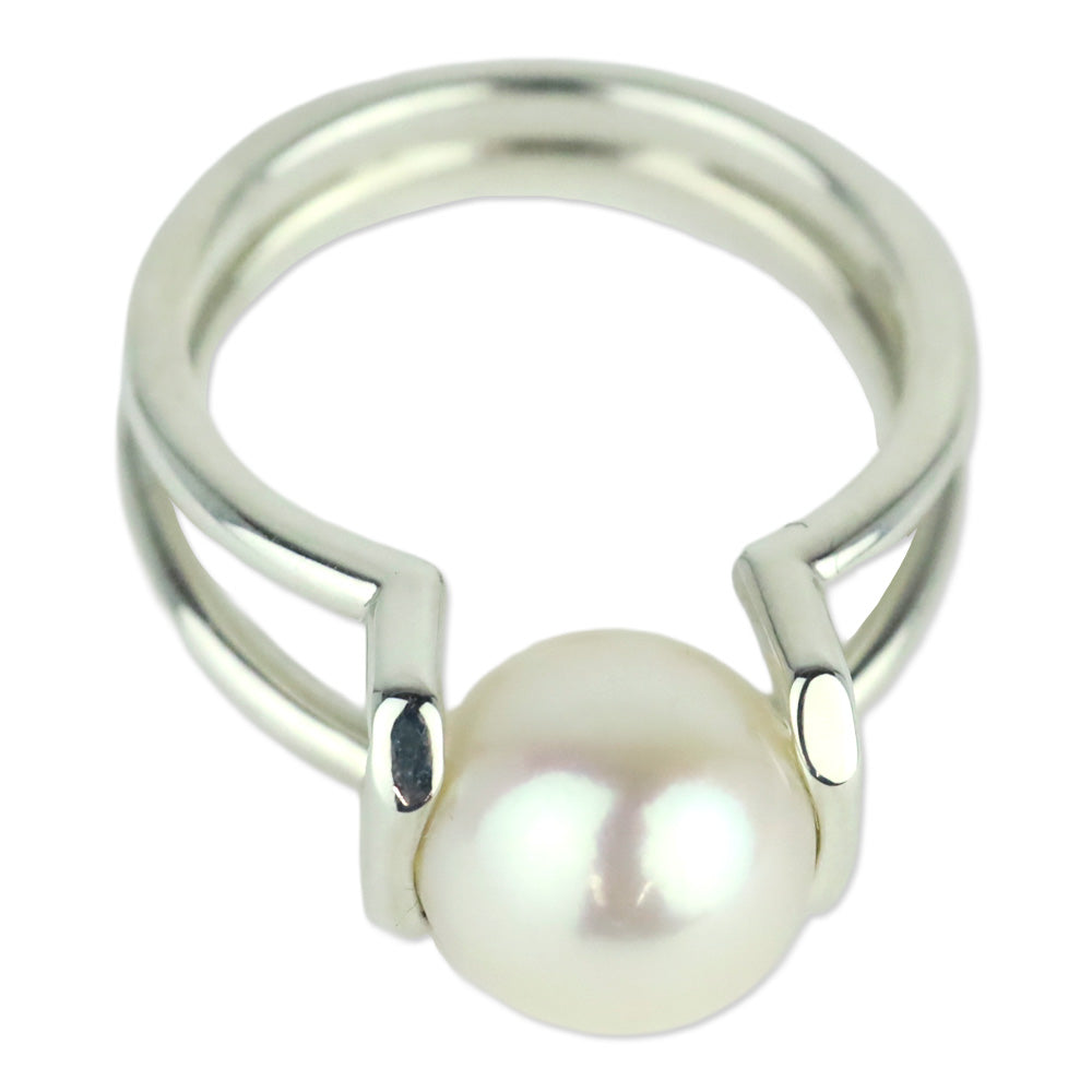 Tiffany HardWear Freshwater Pearl Ring in Sterling Silver