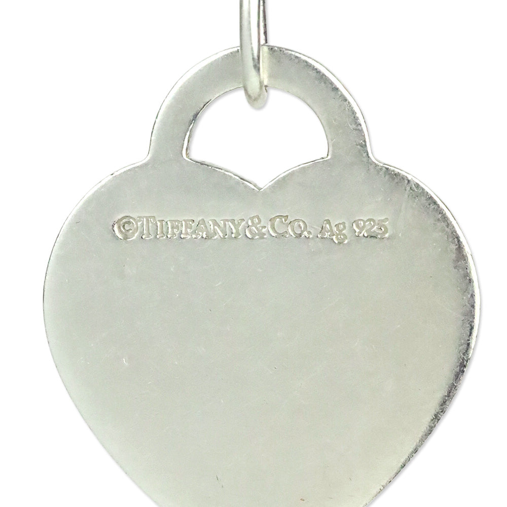 Tiffany & Co. 925 Silver Red LOVE YOU Heart Charm Pendant
