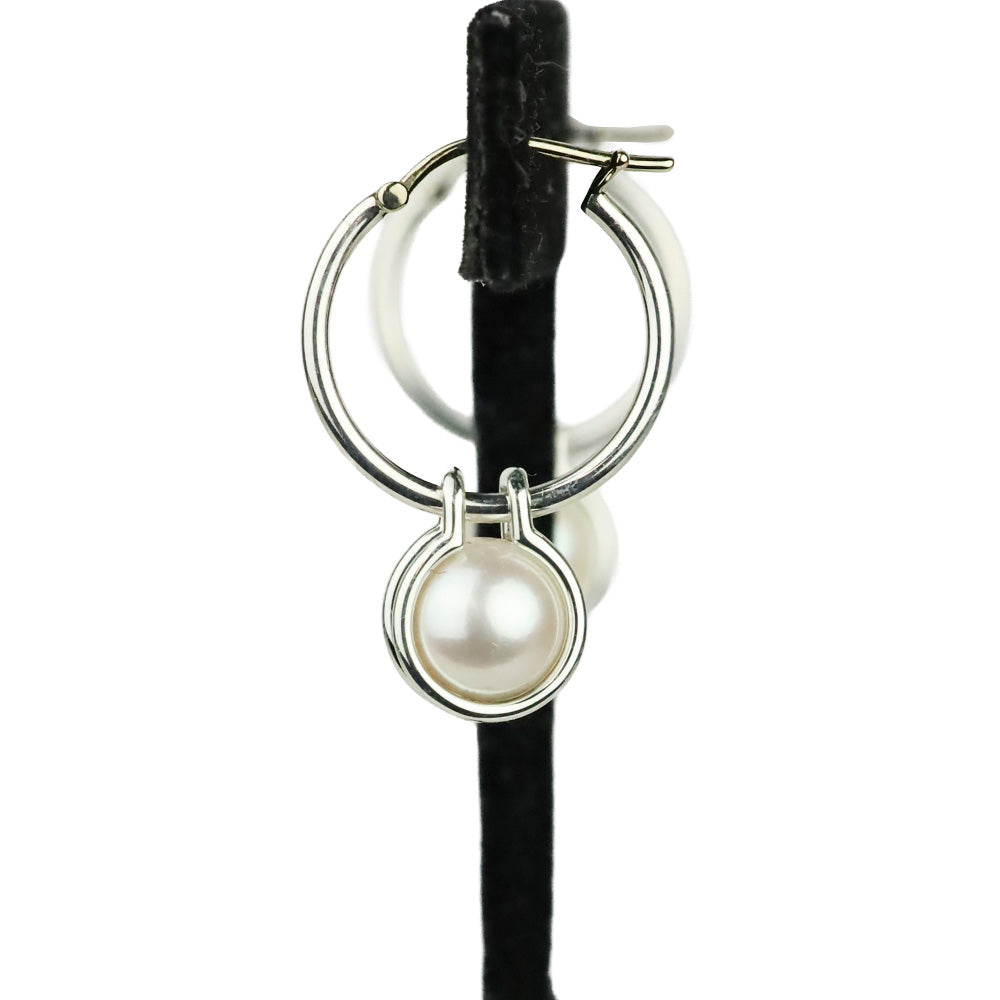 Tiffany & Co. HardWear Pearl Hoop Earrings in Sterling Silver