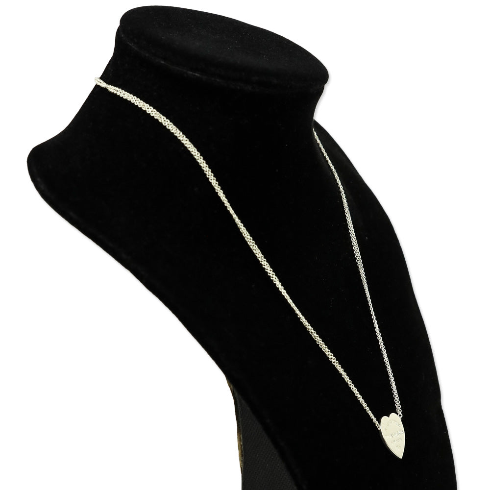 Tiffany & Co. Heart Tag Silver Double Chain Pendant Necklace