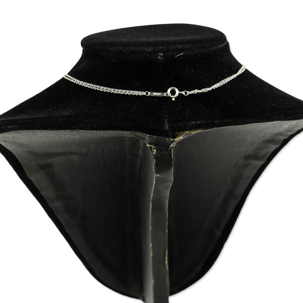 Tiffany & Co. Heart Tag Silver Double Chain Pendant Necklace