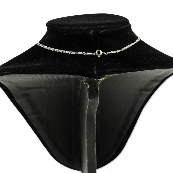 Tiffany & Co. Heart Tag Silver Double Chain Pendant Necklace