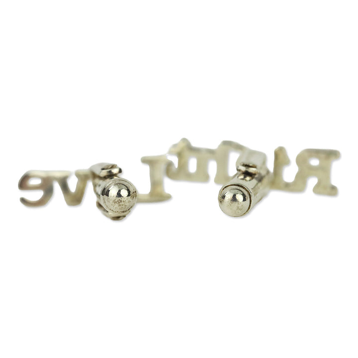 Tiffany & Co. Right Love 'A.B.D.' 925 Cufflinks