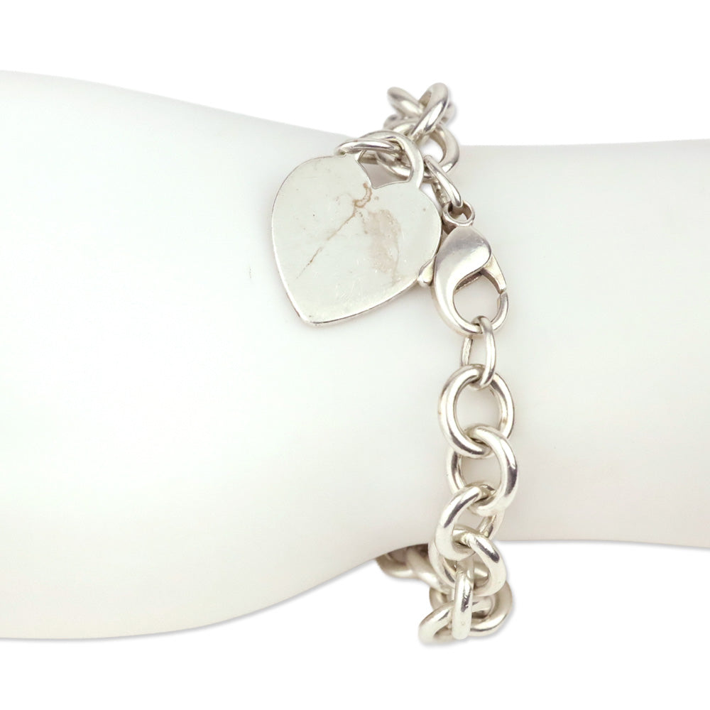 Tiffany & Co. Sterling Heart Tag Chain Bracelet