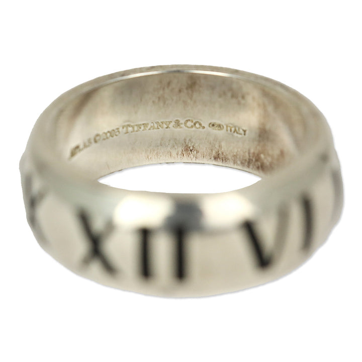 Tiffany & Co. Sterling Silver Black Enamel Atlas Ring